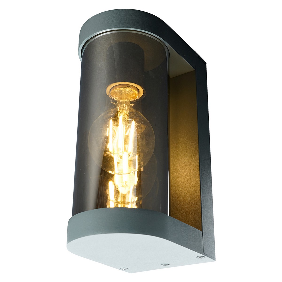 Уличные настенные светильники Светильник Feron садово-парковый Feron DH1901 на стену E27 серый/зеркальный 52187 