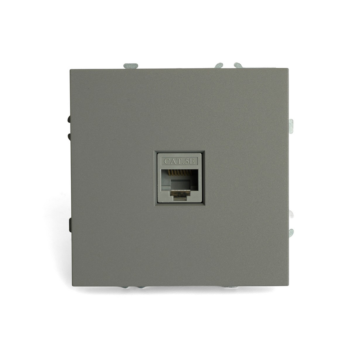 Розетка компьютерная 1-ая RJ-45 STEKKER Эмили RST00-5117-10 платиново-серый soft touch 49951