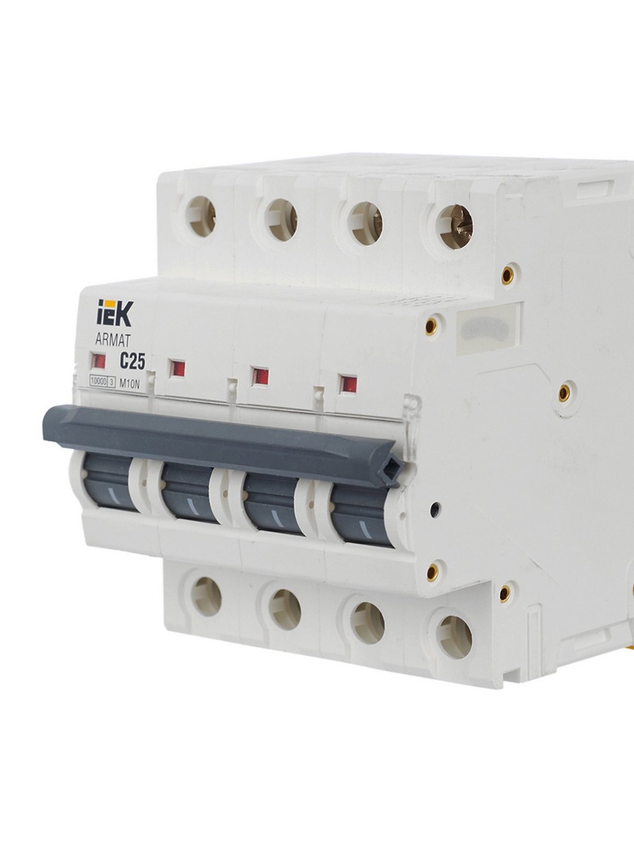Автоматический выключатель IEK ARMAT M10N 4P C 25А AR-M10N-4-C025