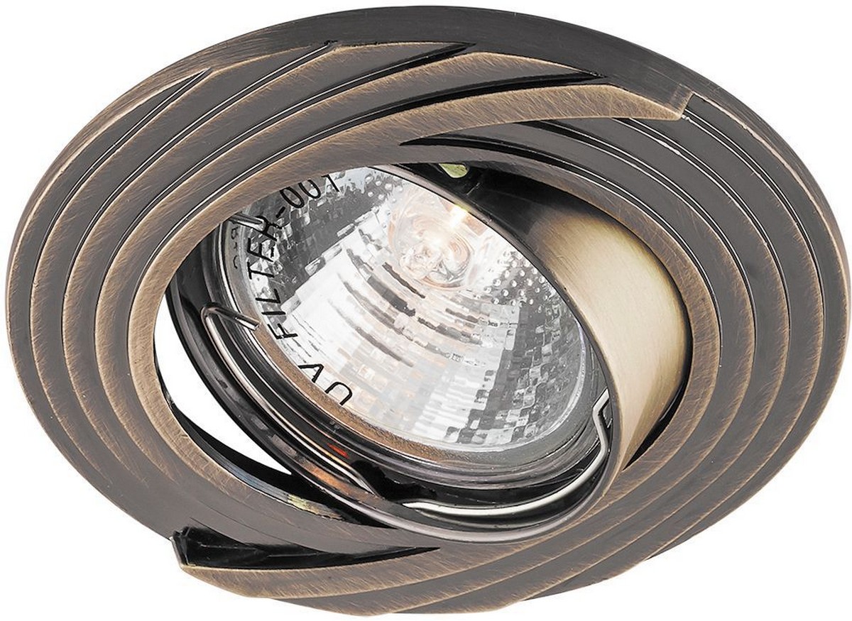 Светильники встраиваемые распродажа Светильник встраиваемый Feron DL6227 MR16 античное золото поворотный 28963 