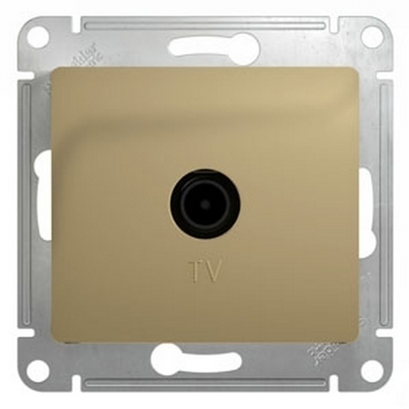 Розетка Systeme Electric Glossa Титан TV проходная 4DB GSL000492