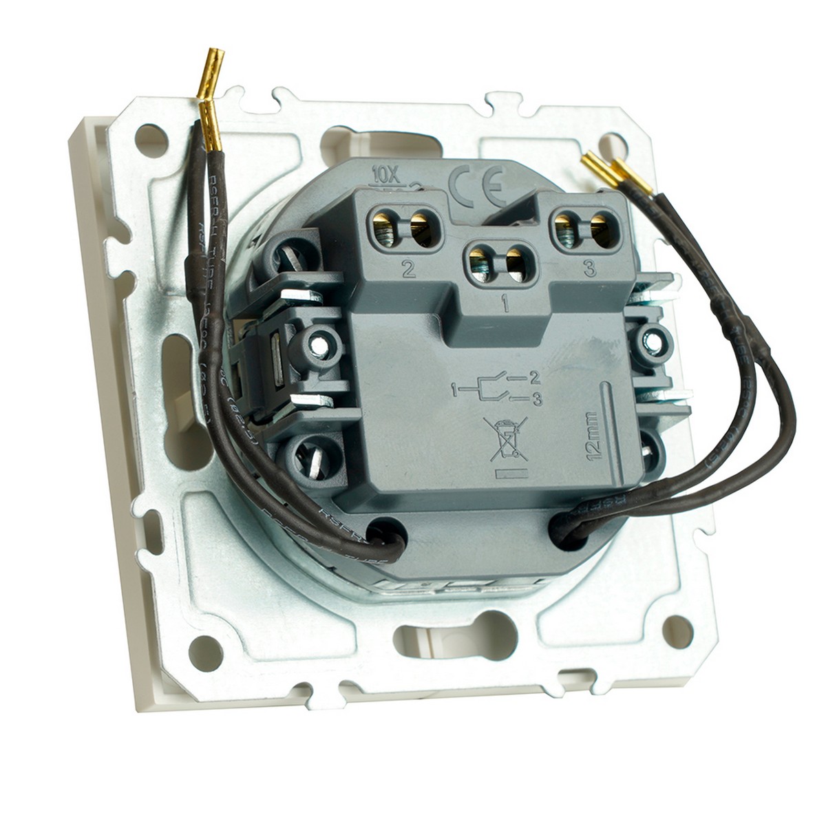 Выключатель 2-клавишный c индикатором STEKKER Эмили RSW10-5102-01 белый фарфор soft touch 49864