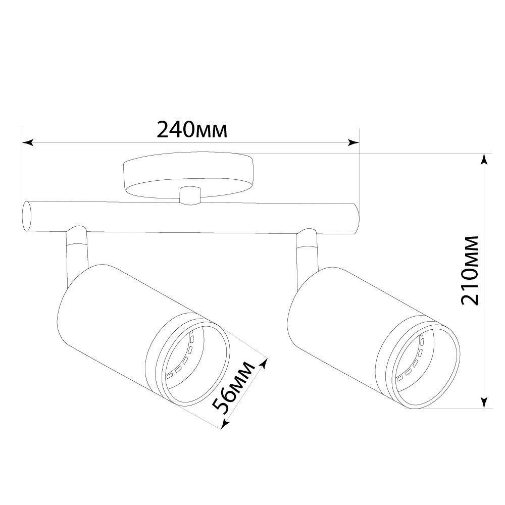 Светильники споты светодиодные Светильник спот Feron ML232 настенно-потолочный GU10 черный 41489 