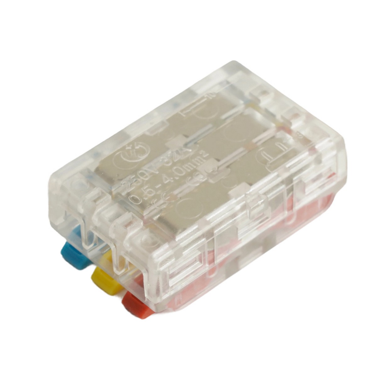 Клемма STEKKER LD219-423 супер-компактная проходная на 3 контакта (DIY упак 10 шт) 49785