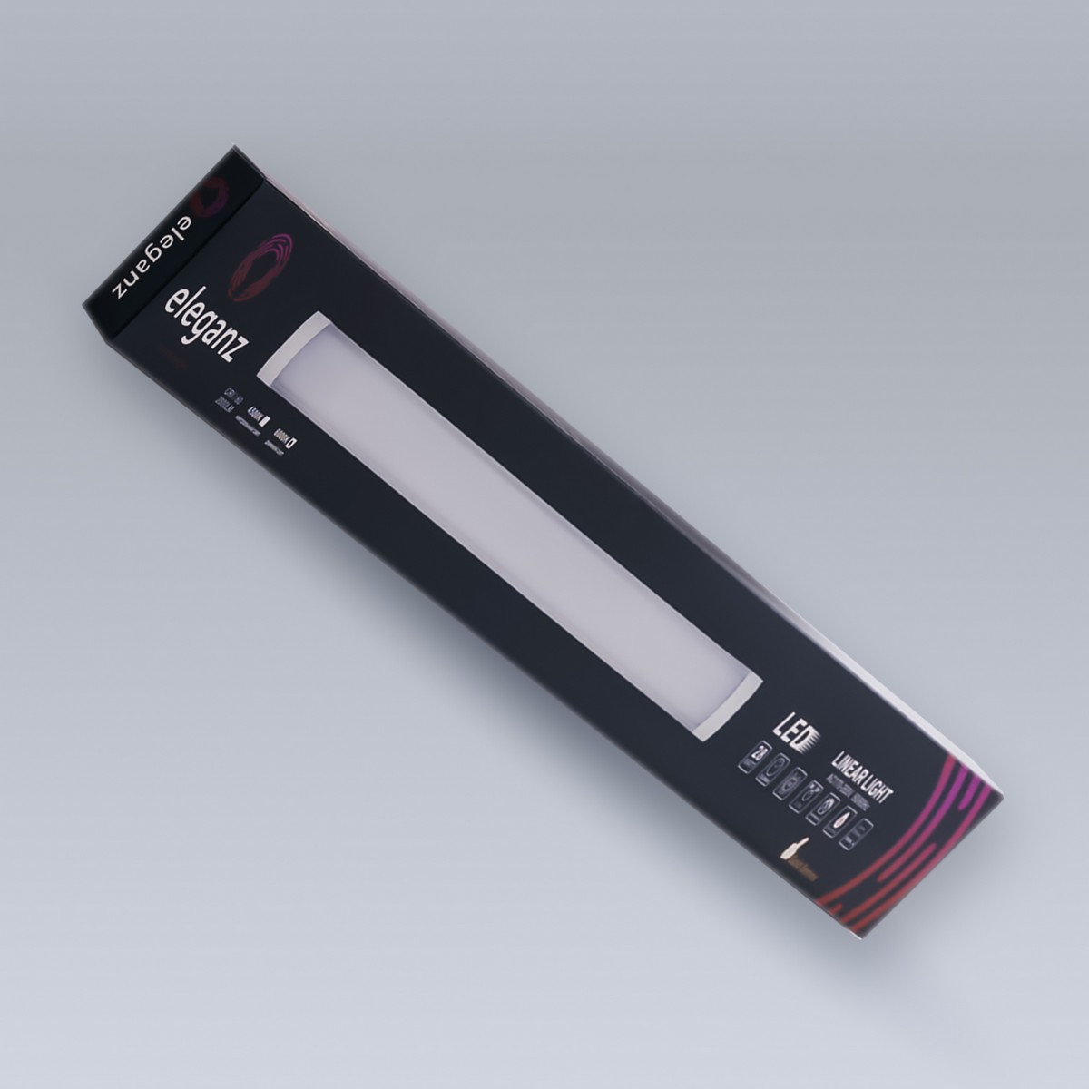Светильник ELEGANZ линейный-панель 28W 6000К 900*75*25мм 220V IP40 9804