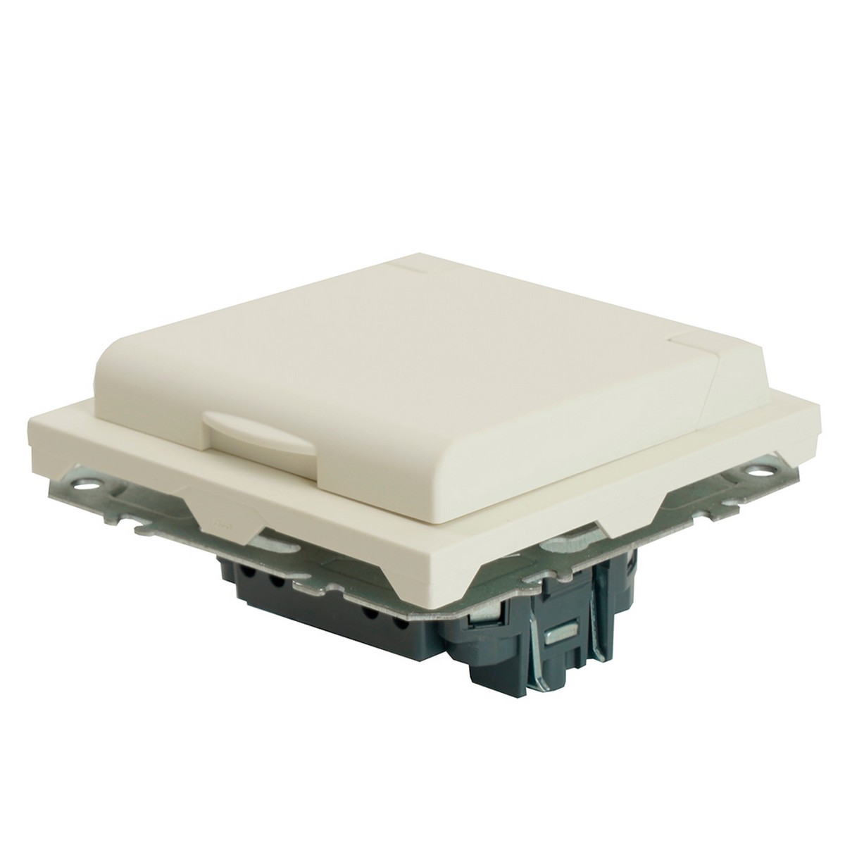 Эмили - Розетки и выключатели Stekker Розетка 1-ая с крышкой с защ. штор б/з STEKKER Эмили RST16-5113-01 белый фарфор soft touch 49878