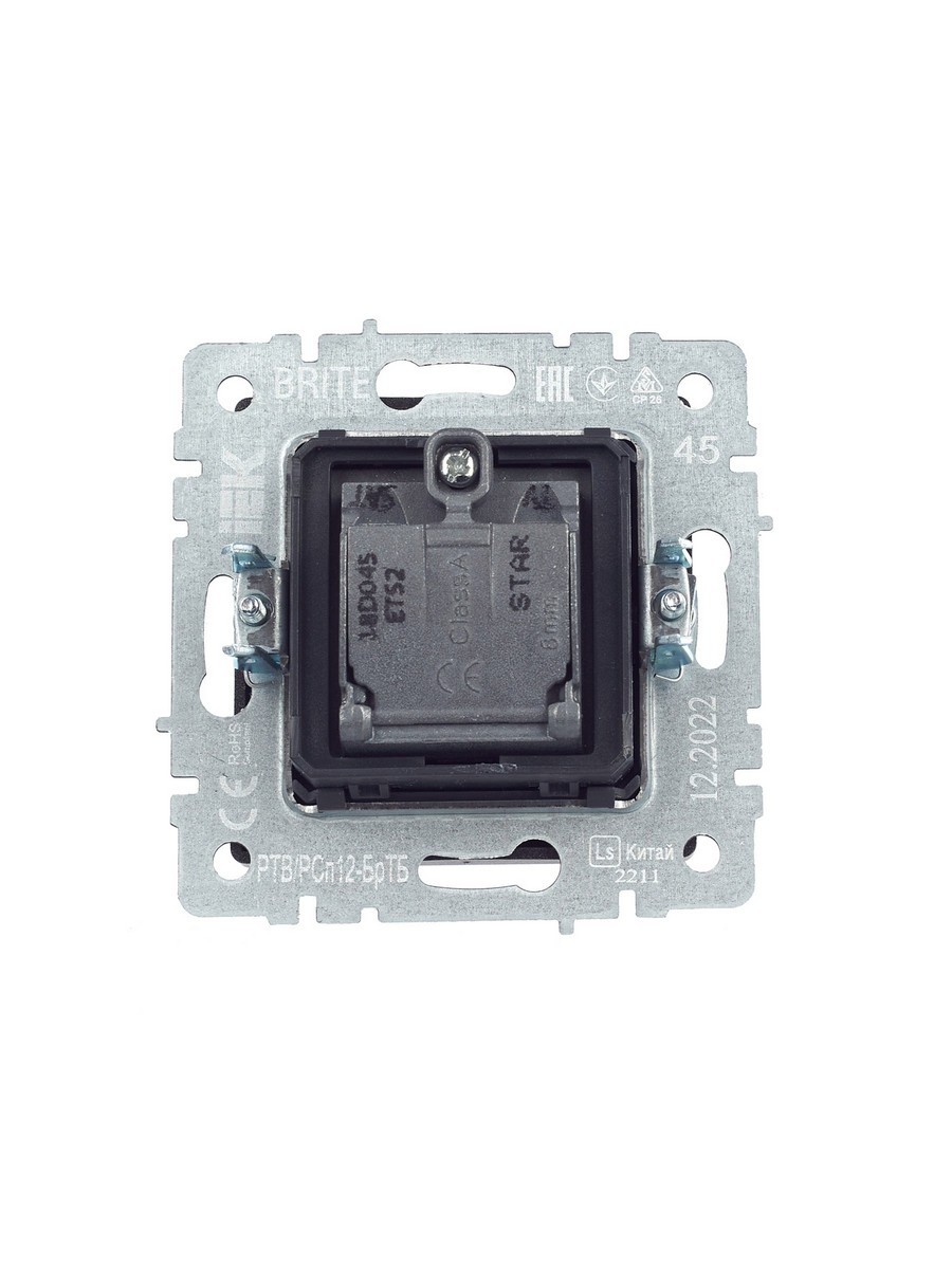 IEK Brite Бронза Розетка IEK BRITE двойная TV+SAT РТВ/РСп12-БрТБ темная бронза BR-AF20-O-K45