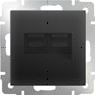 Werkel Черный матовый механизмы Розетка телефонная и Еthernet Werkel RJ-11 RJ-45 черный матовый W1182108