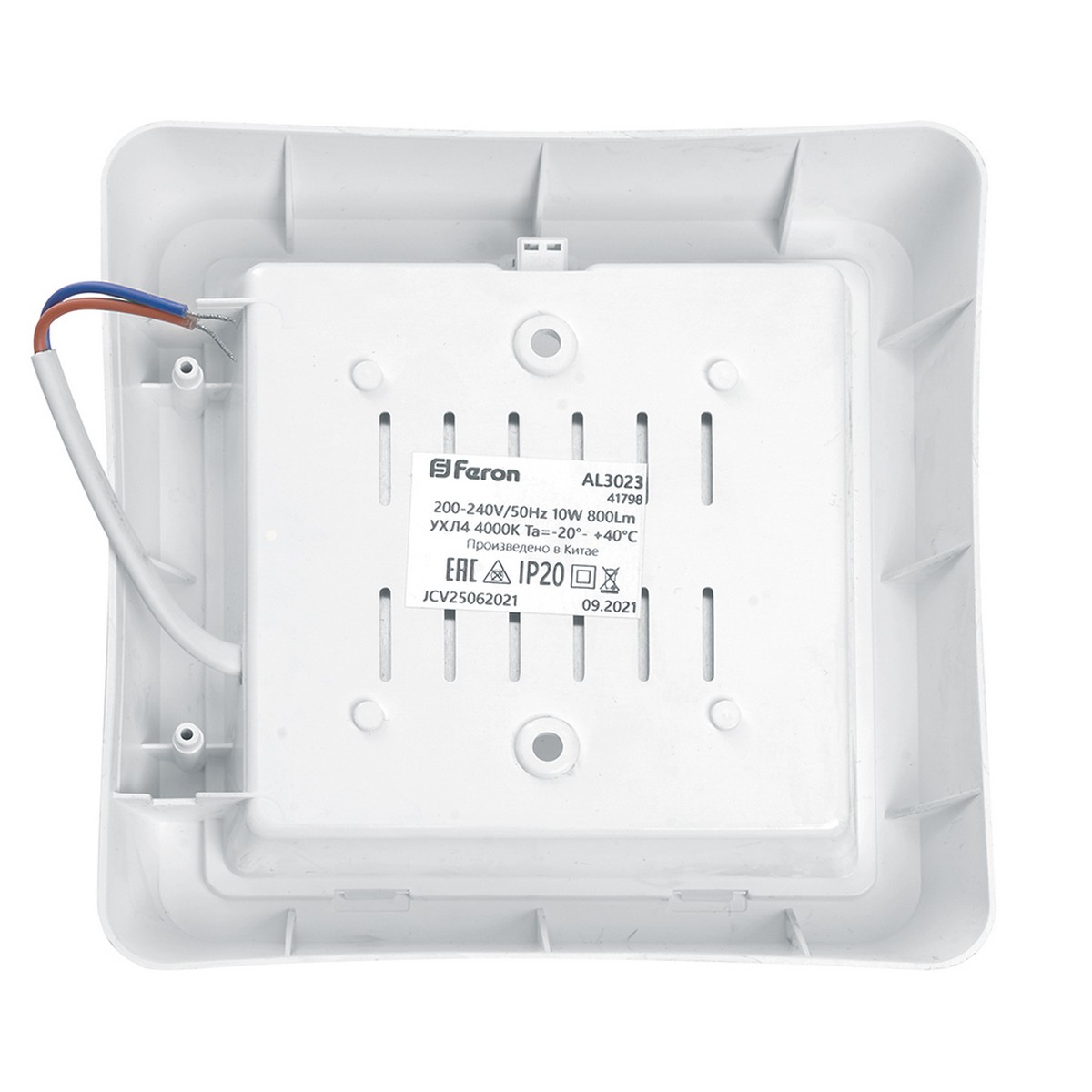 Светодиодные светильники ЖКХ Светильник светодиодный Feron AL3023 с ИК-датчиком 10W 6500K IP20 белый 41799 