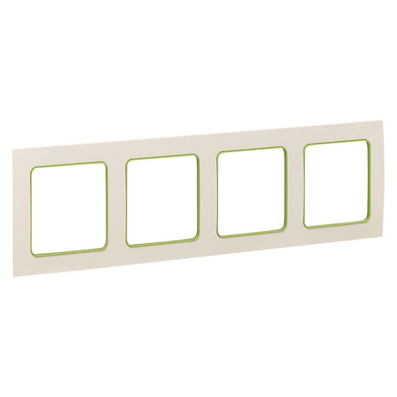 EKF Стокгольм белый Рамка 4-ая EKF PROxima Стокгольм Белый Линия зеленая  EAM-G-303-10