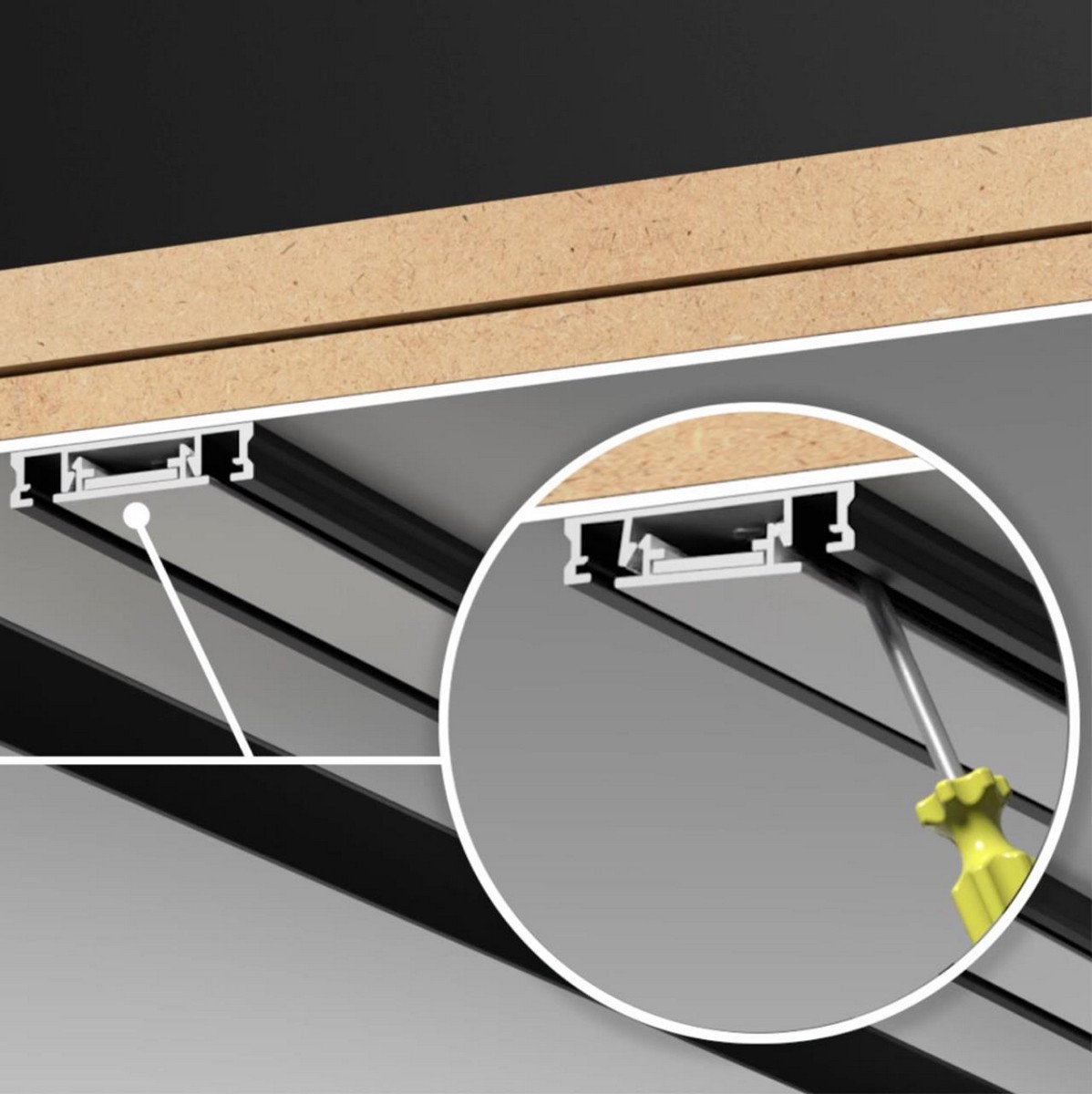 Трековые светодиодные светильники Низковольтный накладной шинопровод, длина 1м NOVOTECH 135193 SMAL 