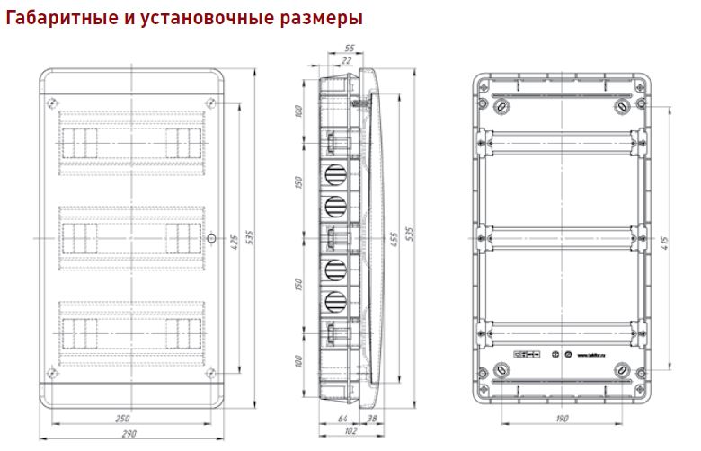Пластиковые боксы и щиты Tekfor Щит распределительный Tekfor BVK 40-36-1 на 36 мод. встраиваемый IP41 прозрачная черная дверца