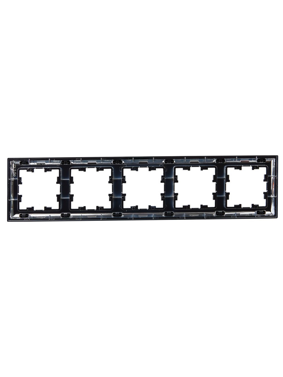 IEK Brite Рамки Рамка IEK BRITE DECOR Черный/хром 3D-форма 5-м РУ-5-Бр BR-M52-12-2-K23