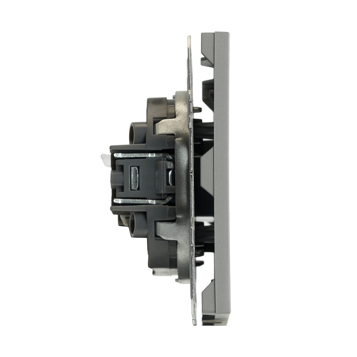 Розетка компьютерная 1-ая RJ-45 STEKKER Эмили RST00-5117-10 платиново-серый soft touch 49951