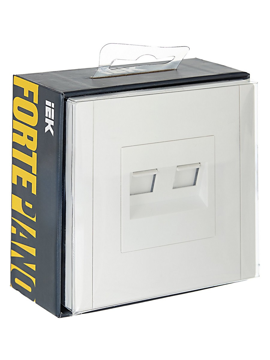 IEK FORTE&PIANO Белый Розетка IEK FORTE&PIANO Белый комп. 2-ая RJ45 кат.6 FP234