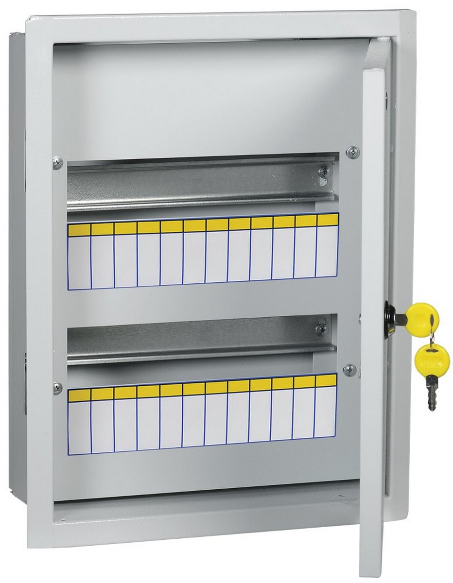 Металлические щиты и корпуса Корпус металлический IEK TITAN 3 ЩРв-24 (395х310х120мм) IP31 MKM14-V-24-30-T 