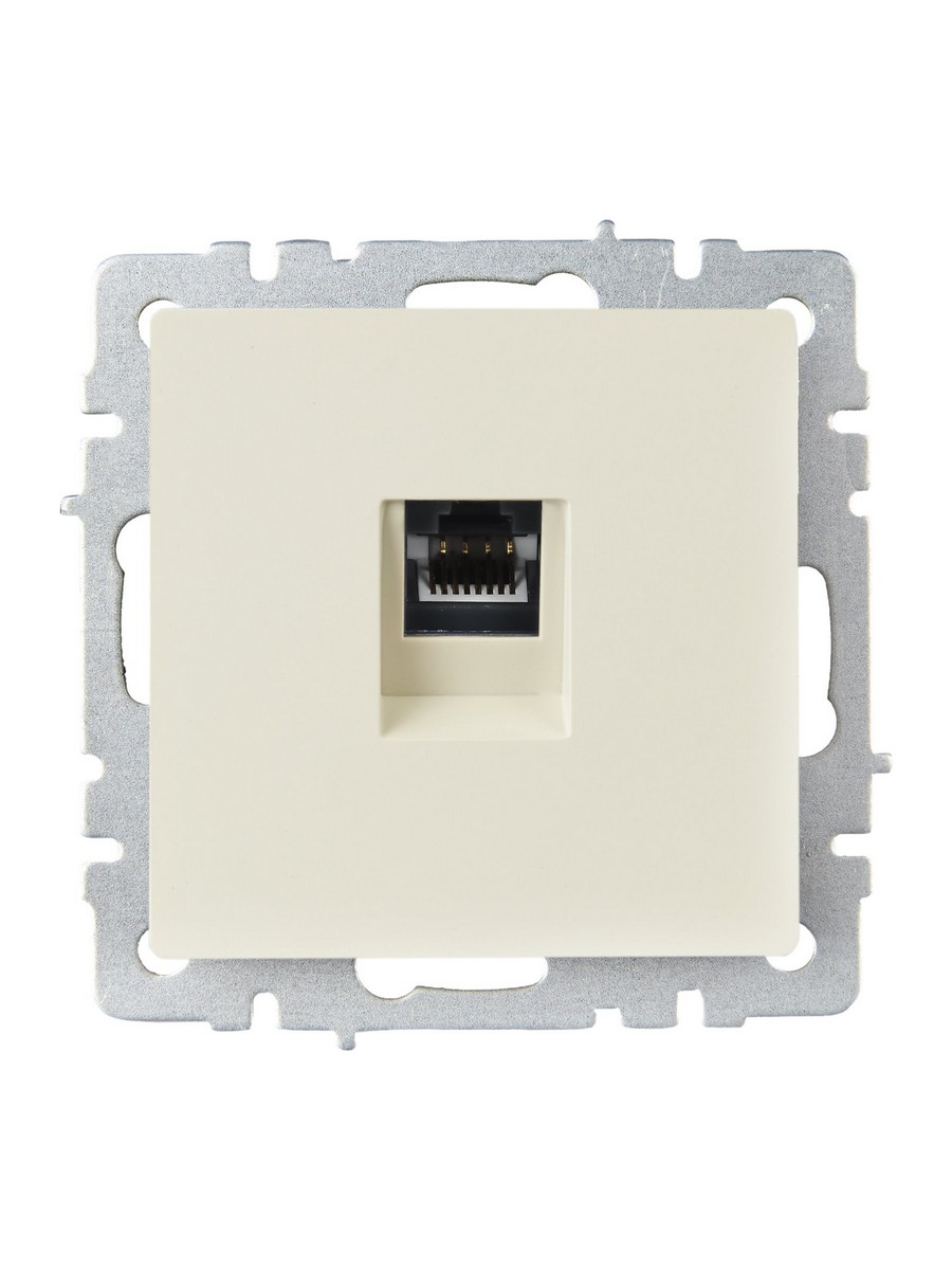 Розетка компьютерная IEK BRITE BASE Бежевый RJ45 кат.6 РК11-БрКр BR-K10-2-K10