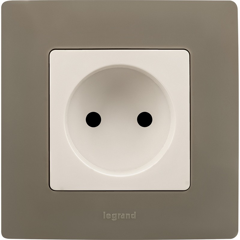 Розетка электрическая Legrand Etika белый б/з со шторками, винт. клем. 672234