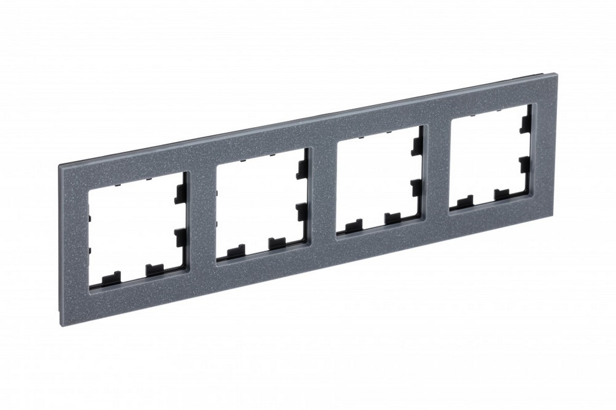 Рамка Systeme Electric AtlasDesign Nature Мрамор айс грей 4-ая ATN343204