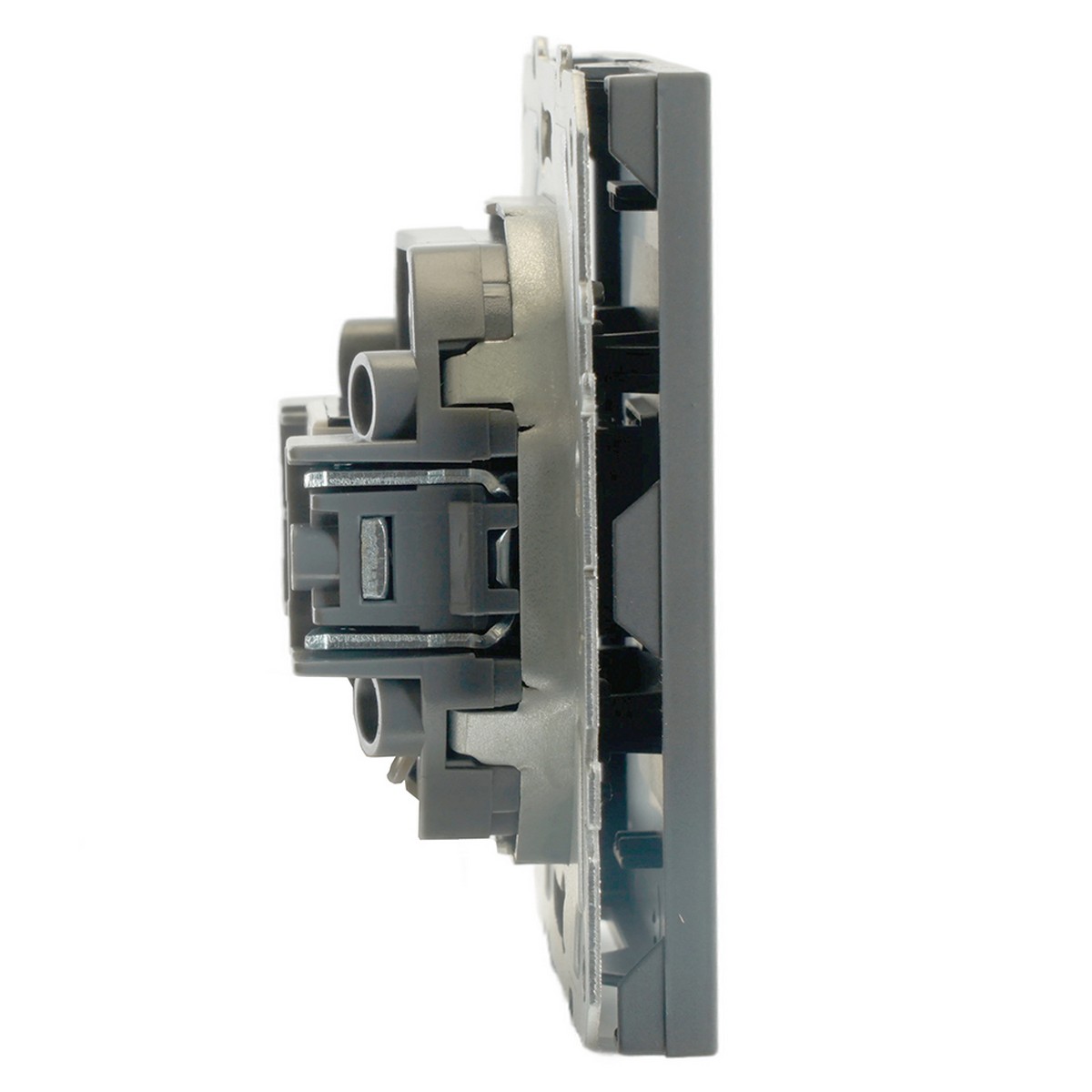 Розетка компьютерная 1-ая RJ-45 STEKKER Эмили RST00-5117-05 черный уголь soft touch 49847