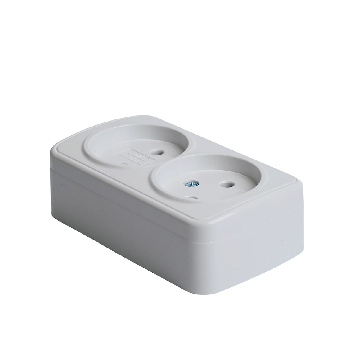 Розетка накладная STEKKER PST10-502-20 2-местная б/з Basic белый 50075