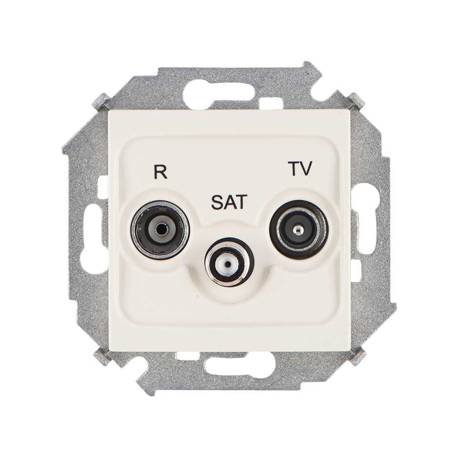 Розетка R-TV-SAT Simon 15 Бежевая одиночная 1591466-031