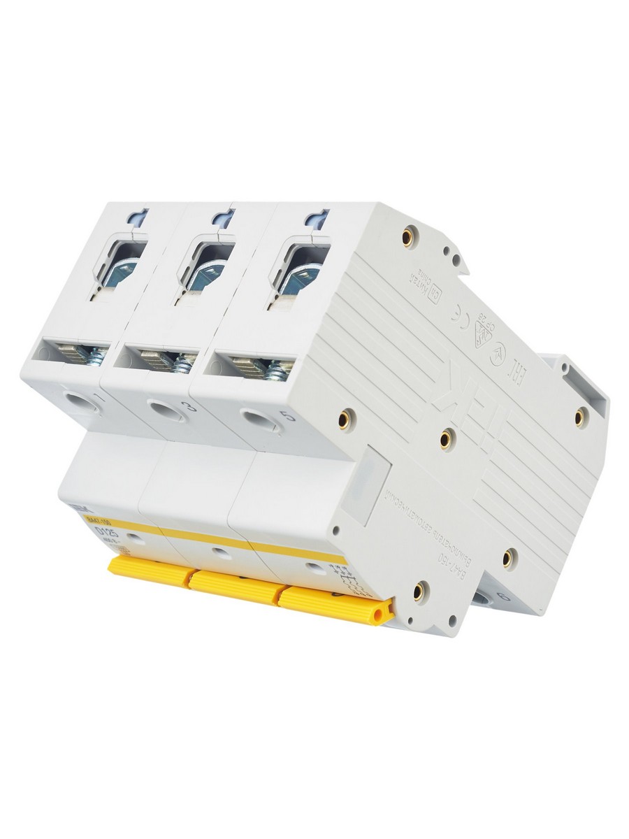 3 полюсные (трехполюсные) Автоматический выключатель IEK KARAT ВА47-150 3Р 125А 15кА х-ка D MVA50-3-125-D 