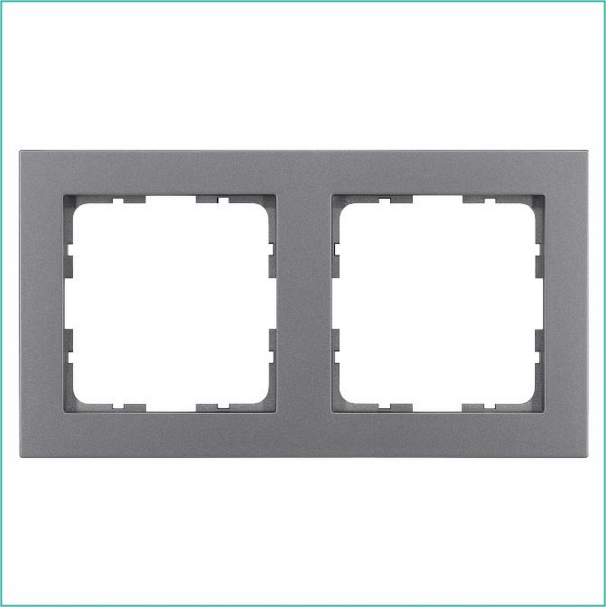 JASMART G - розетки и выключатели Рамка JASMART G-Classic 2-постовая Алюминий G1002S