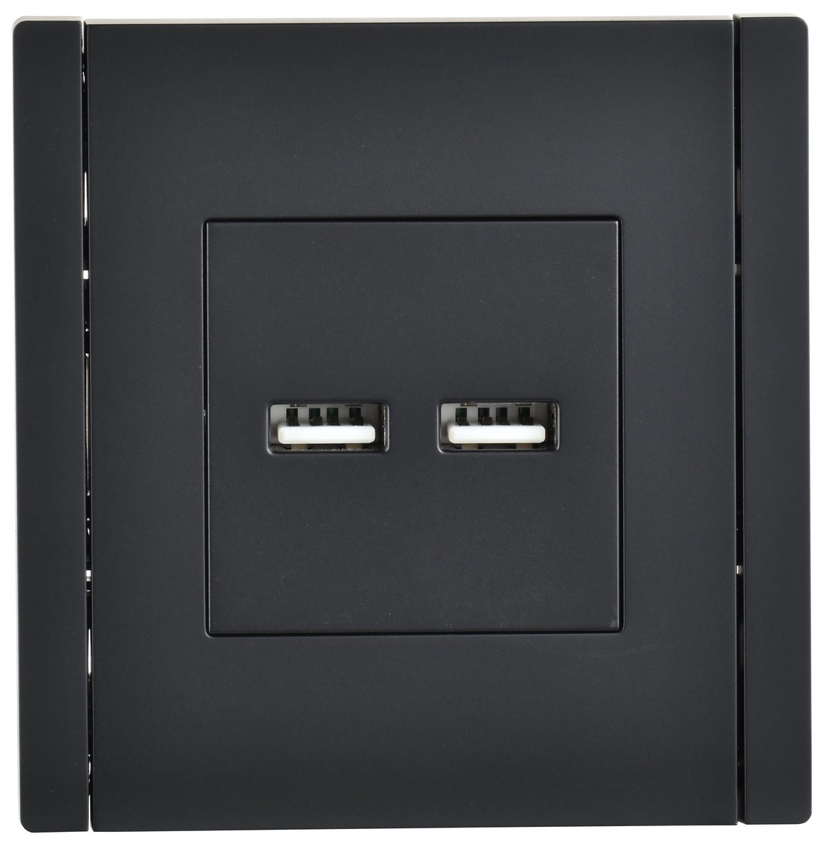 Розетка IEK FORTE&PIANO Черный USB A+A 3,1А FP149