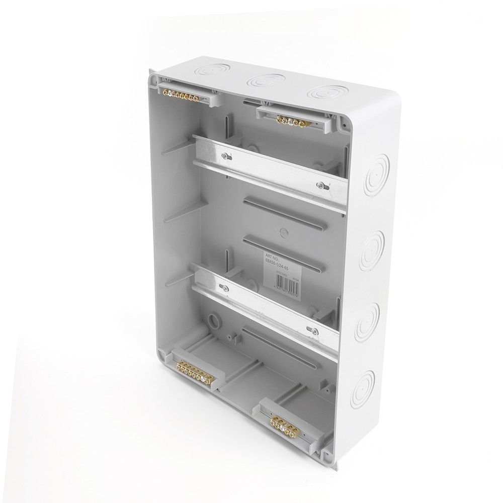 Пластиковые боксы и щиты Stekker Бокс настенный STEKKER EBX50-1/24-65 24 модуля, пластик, IP65 39194