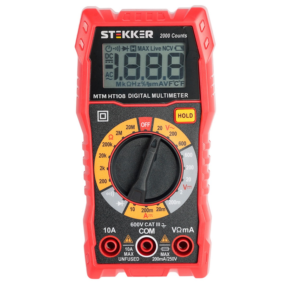 Мультиметр STEKKER MTM HT108 цифровой 49993