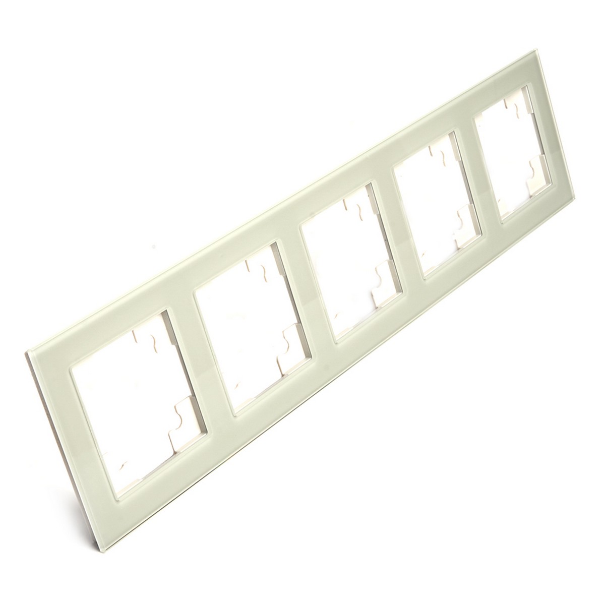 Катрин - Розетки и выключатели Stekker Рамка 5-местная стекло STEKKER GFR00-7005-07 серия Катрин дымчатый 49039