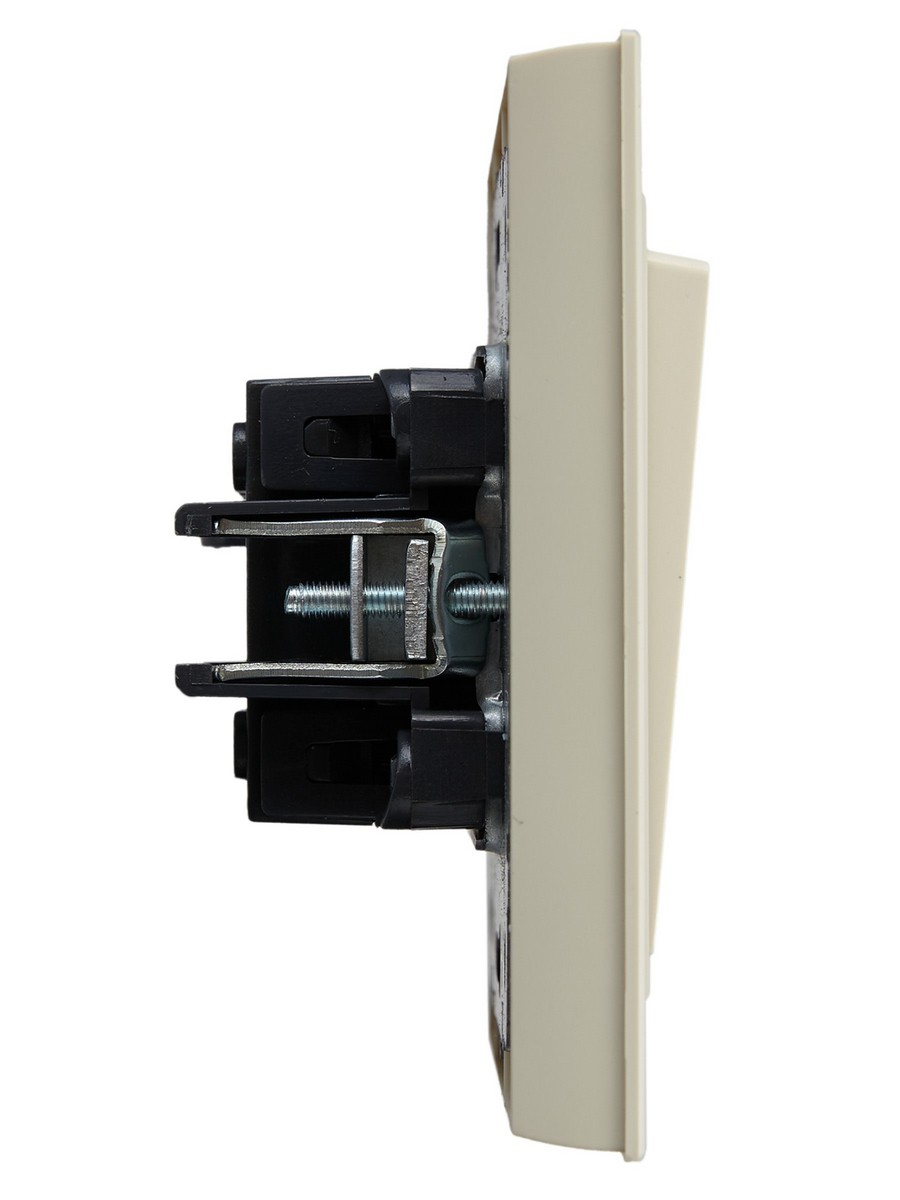 Выключатель IEK BRITE Бежевый 2-кл. 10А в сборе ВСР10-2-0-БрКр BR-V20-0-10-K10-F