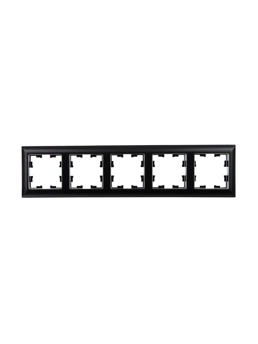 IEK Brite Рамки Рамка IEK BRITE DECOR Черный/хром 3D-форма 5-м РУ-5-Бр BR-M52-12-2-K23