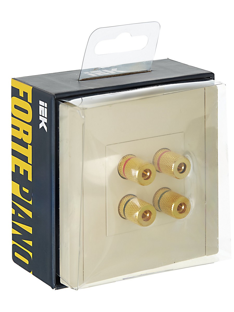 IEK FORTE&PIANO Ваниль Аудиорозетка IEK FORTE&PIANO Ваниль 4-мест. FP439