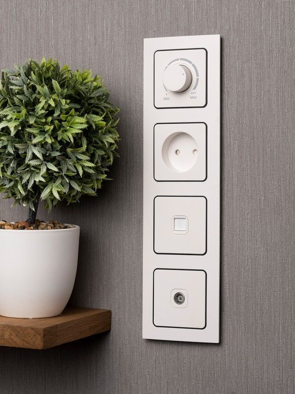 EKF Стокгольм белый Рамка 4-ая EKF PROxima Стокгольм Белый Линяя черная  EZM-G-305-20