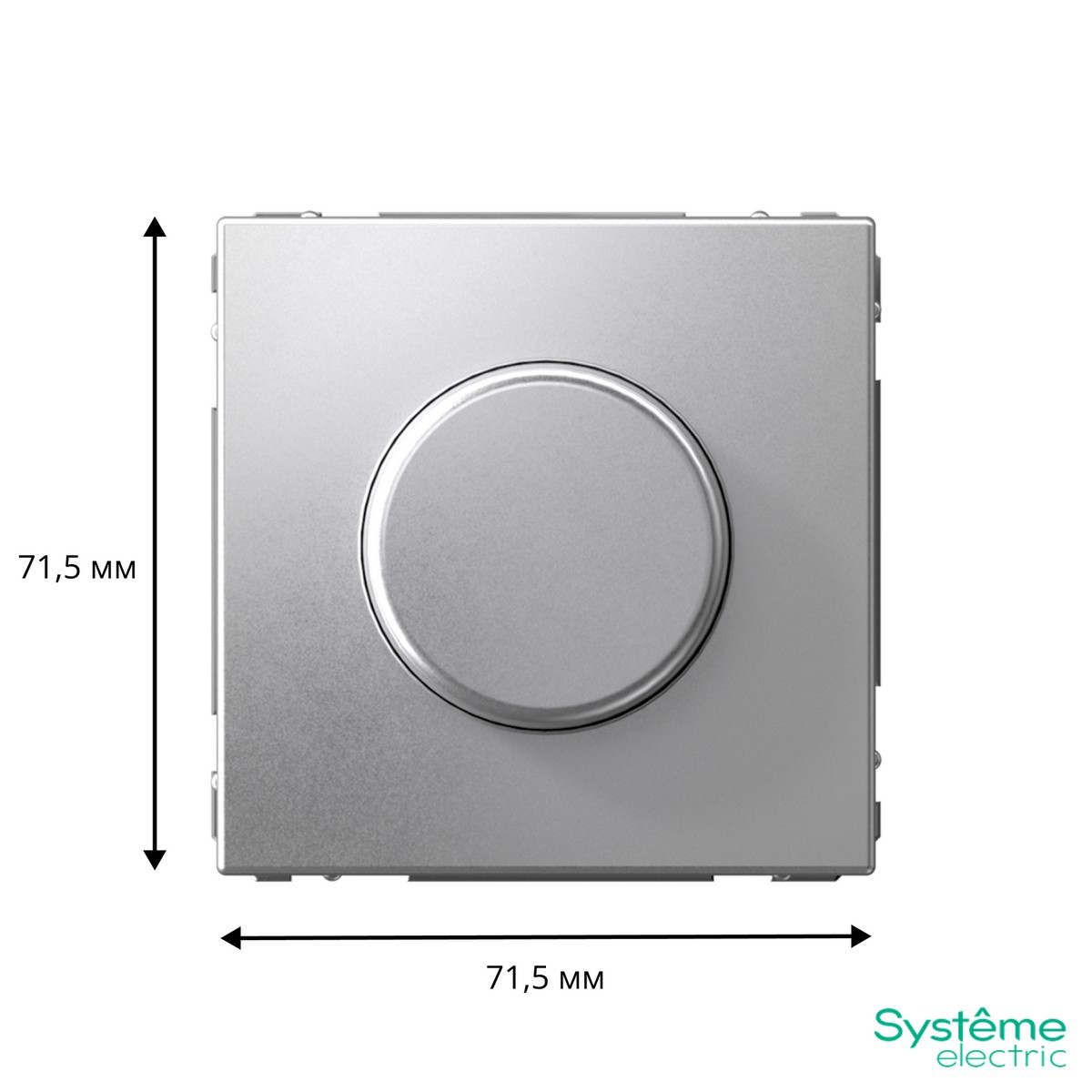 ArtGallery Алюминий Светорегулятор (диммер) Systeme Electric ArtGallery Алюминий повор-нажим LED RC 400Вт GAL000323