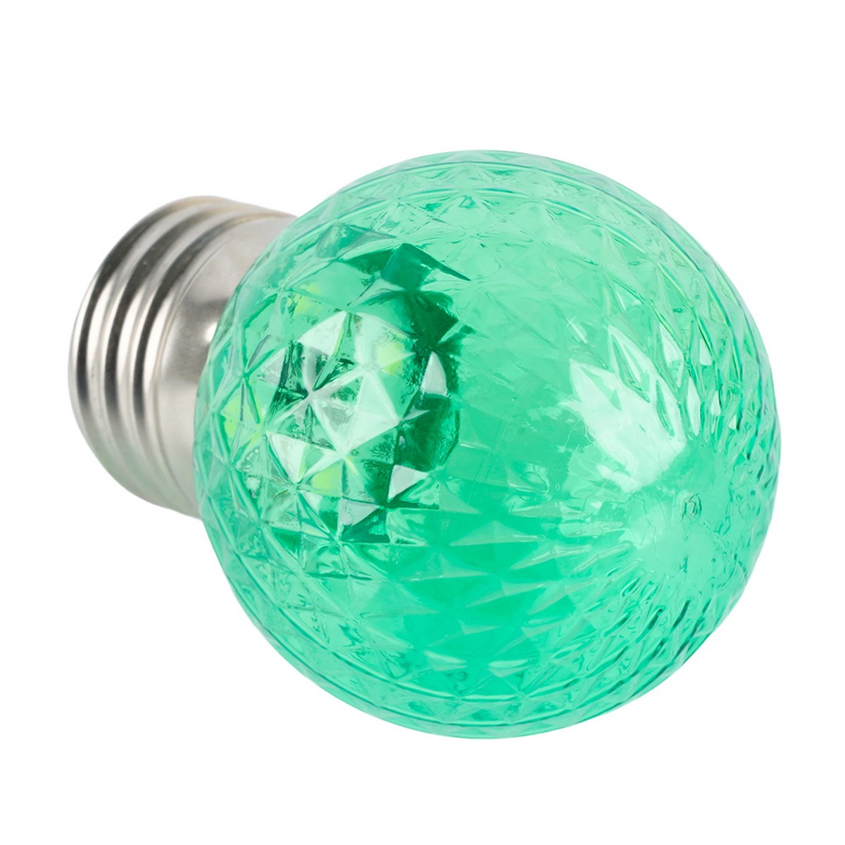 E27 Лампа светодиодная Feron LB-385 Шарик зеленый прозрачный E27 1W 230V 52163 
