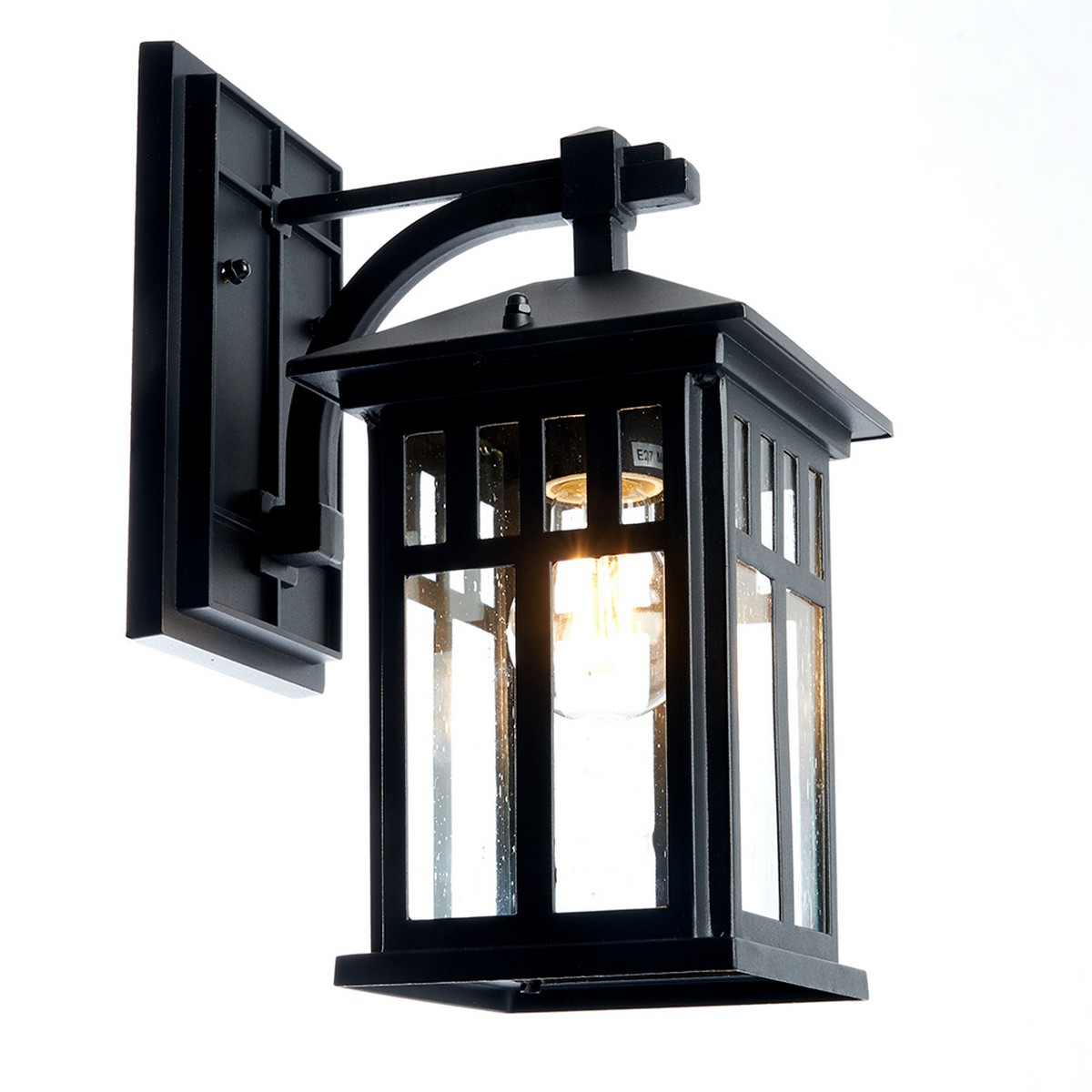 Уличные настенные светильники Светильник садово-парковый Feron PL671 на стену вниз 60W 230V E27 черный 11689 