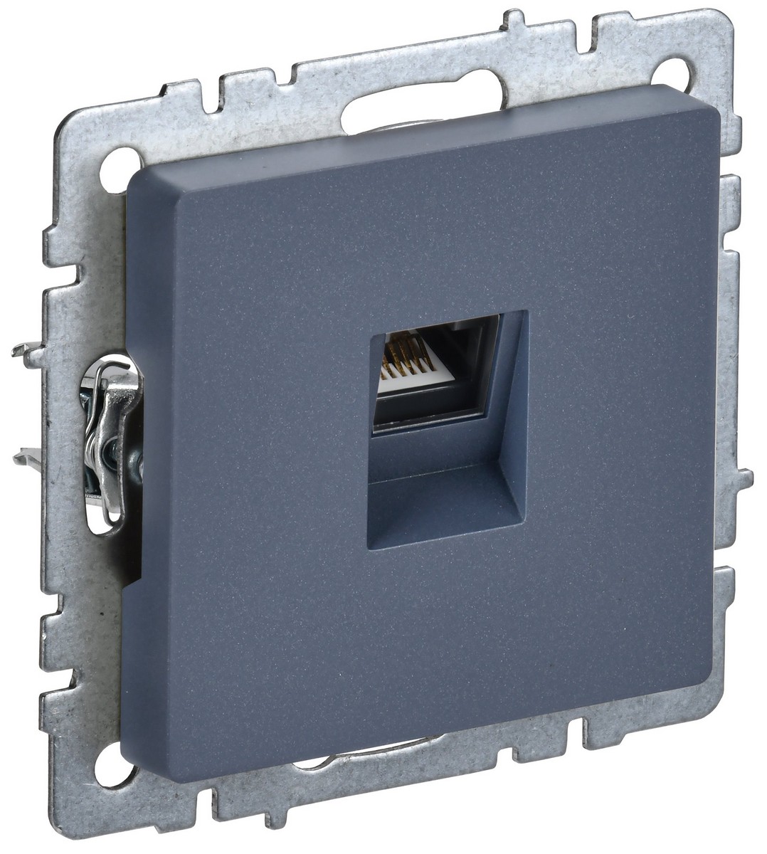 Розетка IEK BRITE компьютерная RJ45 кат.5E РК10-БрМ маренго BR-K10-1-K35
