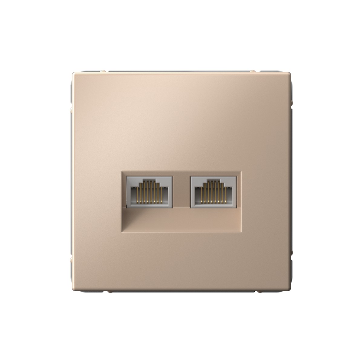 Розетка компьютерная Systeme Electric ArtGallery Песочный двойная RJ45+RJ45, кат. 5е,