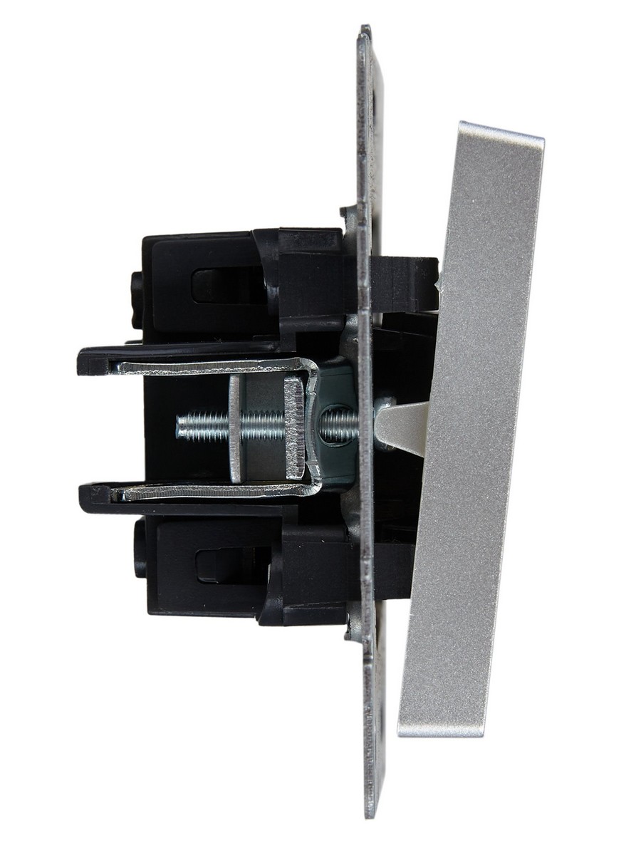 IEK Brite Алюминий Выключатель IEK BRITE жалюзи 10А ВС10-1-5-БрА алюминий BR-V15-0-10-K47