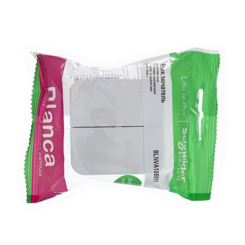 Blanca белые розетки и выключатели Выключатель SE Blanca 2-клавишный Белый наружный изолир. пластина BLNVA105011