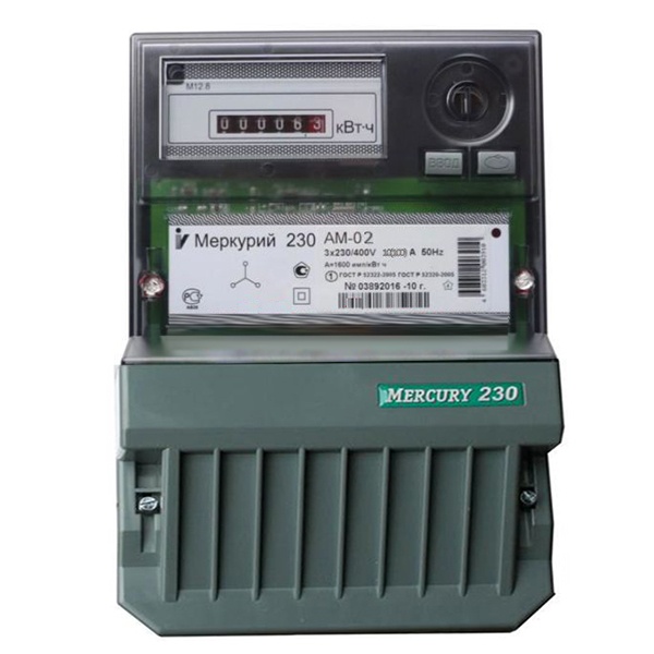 Электросчетчики Счётчик электроэнергии трехфазный Меркурий 230 АМ-02 Однотарифный 100А