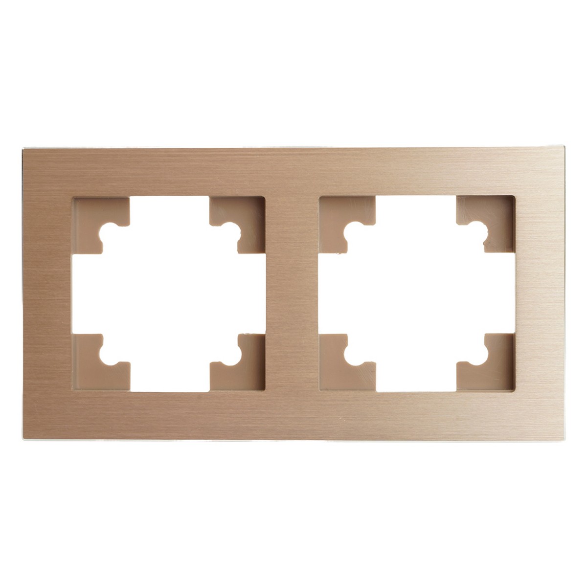 Рамка 2-местная металл STEKKER MFR00-7002-02 Катрин шампань 50014