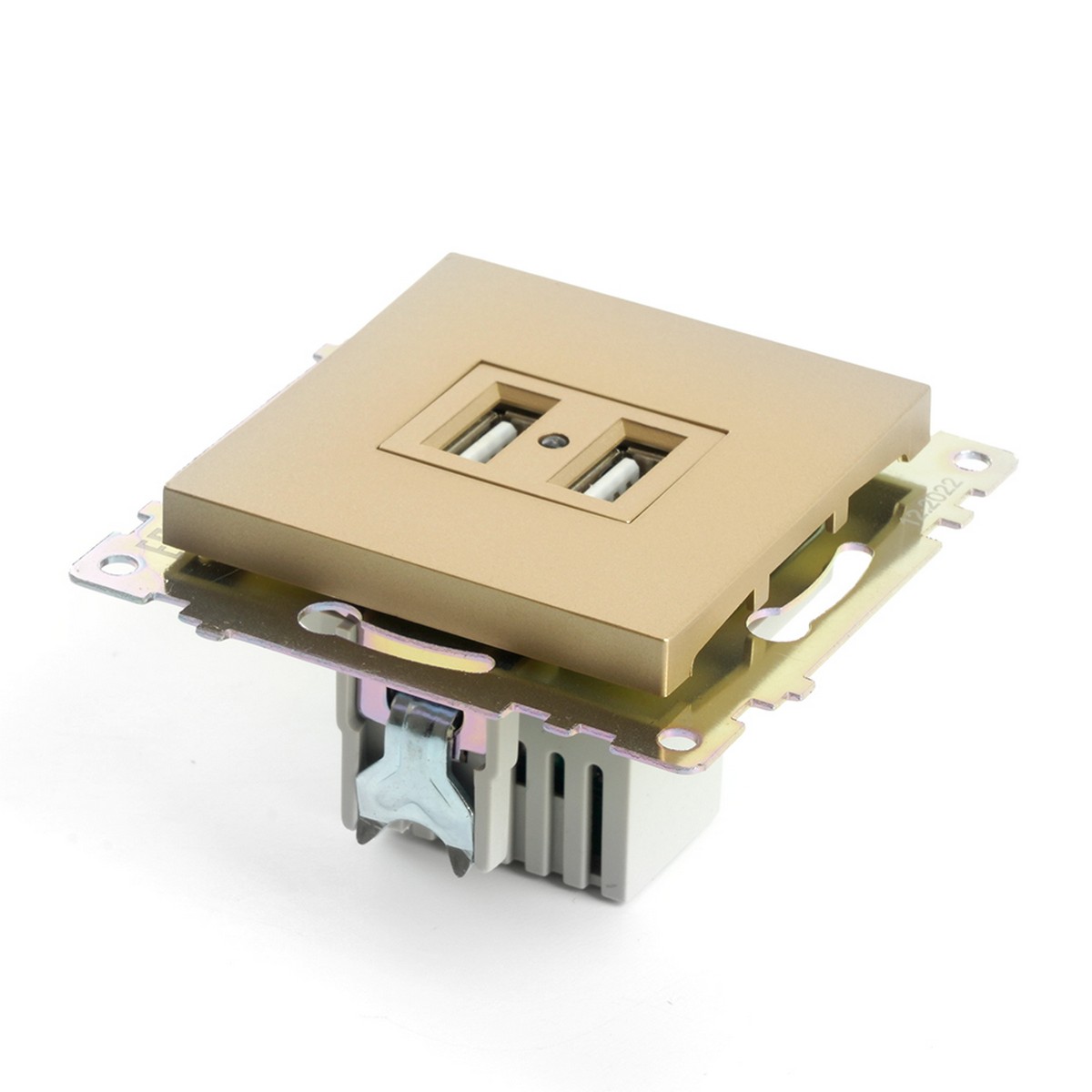 Розетка USB 2-местная STEKKER GLS10-7115-08 250B 21А Катрин золото 49229