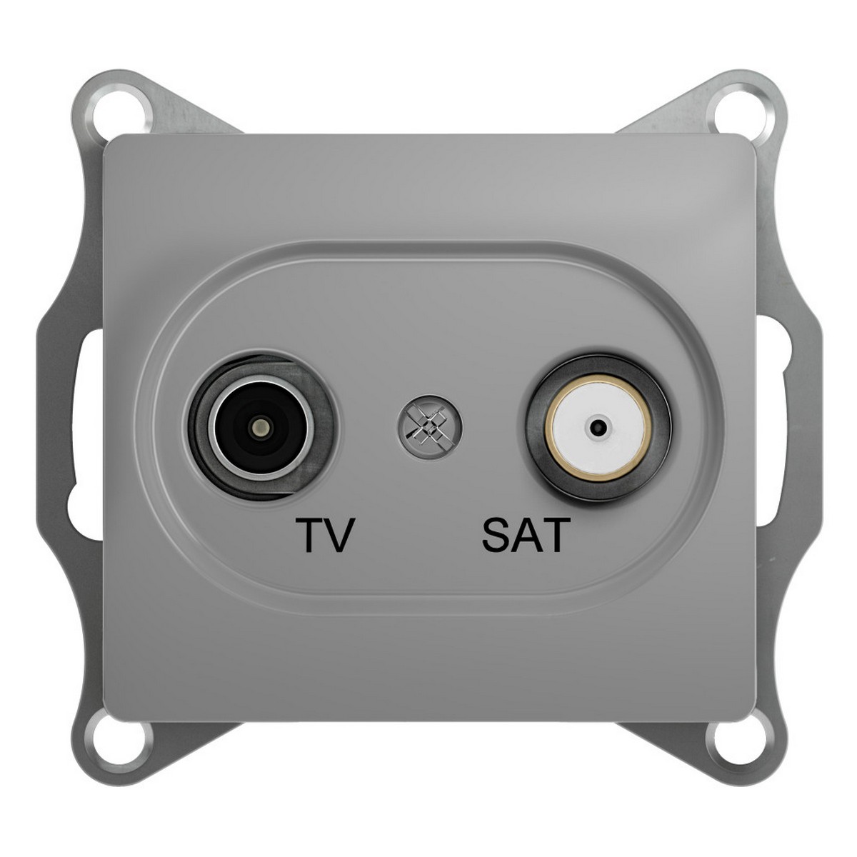 Розетка TV-SAT Systeme Electric Glossa Алюминий одиночная 1DB GSL000397