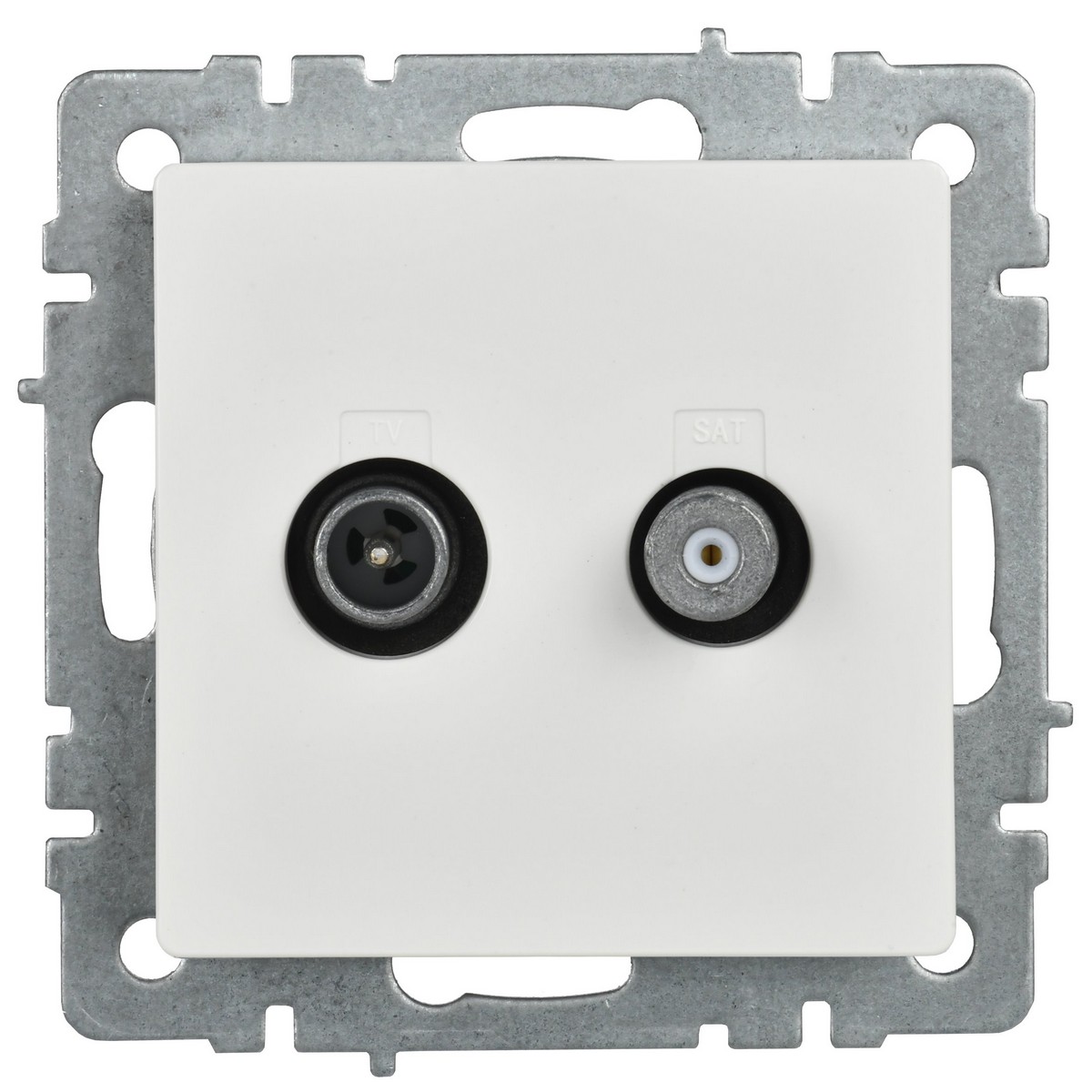 IEK Brite Белый Розетка IEK BRITE двойная TV+SAT РТВ/РСп12-БрБ белый BR-AF20-O-K01