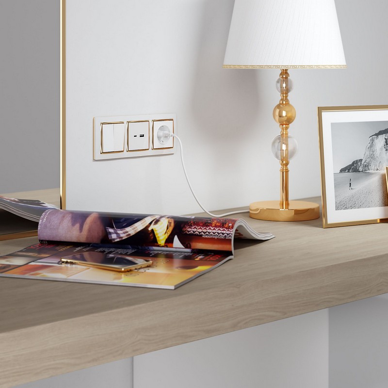 Werkel Белый механизмы Выключатель Werkel двухклавишный белый W1120001