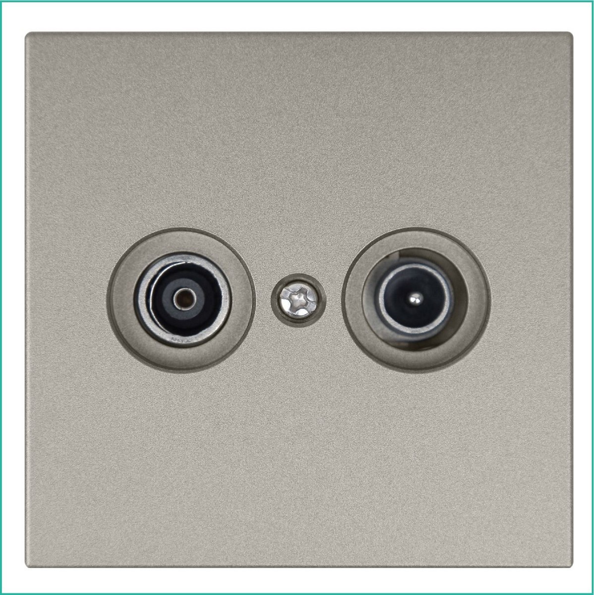 JASMART FD - розетки и выключатели Розетка TV+FM JASMART FD Φ9.5mm проходная Бронза 6205BR